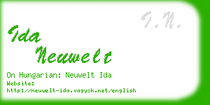 ida neuwelt business card